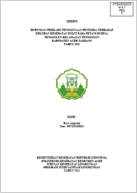 Image of HUBUNGAN PERILAKU PENGGUNAAN PESTISIDA TERHADAP KELUHAN KESEHATAN KULIT PADA PETANI DI DESA TENGGULUN KECAMATAN TENGGULUN KABUPATEN ACEH TAMIANG TAHUN 2022