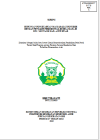 Image of HUBUNGAN PENGETAHUAN MASYARAKAT PENYIRIH DENGAN PENYAKIT PERIODONTAL DI DESA MATA IE KEC. MONTASIK KAB. ACEH BESAR