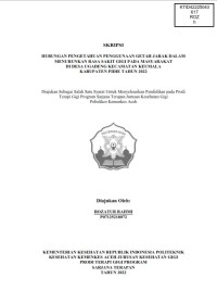 Image of HUBUNGAN PENGETAHUAN PENGGUNAAN GETAH JARAK DALAM MENURUNKAN RASA SAKIT GIGI PADA MASYARAKAT DI DESA UGADENG KECAMATAN KEUMALA KABUPATEN PIDIE TAHUN 2022