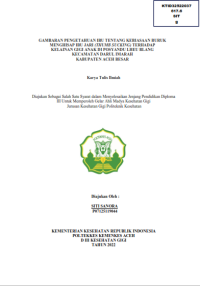 Image of GAMBARAN PENGETAHUAN IBU TENTANG KEBIASAAN BURUK MENGHISAP IBU JARI (THUMB SUCKING) TERHADAP KELAINAN GIGI ANAK DI POSYANDU LHEU BLANG KECAMATAN DARUL IMARAH KABUPATEN ACEH BESAR