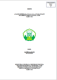 Image of ANALISIS KEBERADAAN Escherichia Coli PADA ES BATUDI PABRIK ES KRISTAL BANDA ACEH TAHUN 2022