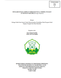 Image of PENGARUH MASA SIMPAN TERHADAP DAYA TERIMA NUGGET  AYAM DAUN KELOR (Moringa Oleifera)