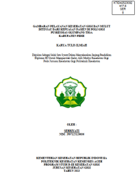 Image of GAMBARAN PELAYANAN KESEHATAN GIGI DAN MULUT DITINJAU DARI KEPUASAN PASIEN DI POLI GIGI PUSKESMAS GLUMPANG TIGA KABUPATEN PIDIE