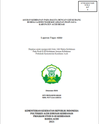 Image of ASUHAN KEBIDANAN PADA BALITA DENGAN GIZI KURANG DI DESA LAMTEUNGOH KECAMATAN INGIN JAYA KABUPATEN ACEH BESAR