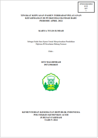 Image of TINGKAT KEPUASAN PASIEN TERHADAP PELAYANAN KEFARMASIAN DI PUSKESMAS BANDAR BARU PERIODE APRIL 2022