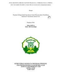 Image of PENGARUH PENAMBAHAN KONSENTRASI GULA TERHADAP DAYA TERIMA DAN ANALISIS VITAMIN C PADA SELAI ASAM JAWA (Tamarindus Indica)