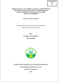 Image of FORMULASI DAN UJI STABILITAS SABUN CAIR KOMBINASI EKSTRAK ETANOL KULIT BUAH NAGA MERAH (Hylocereus polyrhizus) DAN BIJI ALPUKAT (Persea americana Mill) SEBAGAI ANTIOKSIDAN