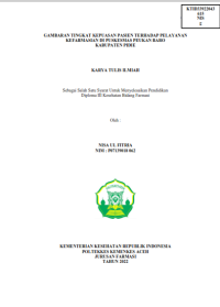 Image of GAMBARAN TINGKAT KEPUASAN PASIEN TERHADAP PELAYANAN KEFARMASIAN DI PUSKESMAS PEUKAN BARO KABUPATEN PIDIE