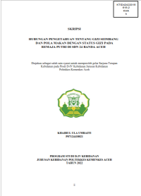 Image of HUBUNGAN PENGETAHUAN TENTANG GIZI SEIMBANG DAN POLA MAKAN DENGAN STATUS GIZI PADA REMAJA PUTRI DI SDN 24 BANDA ACEH