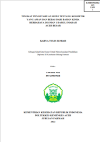 Image of TINGKAT PENGETAHUAN SISWI TENTANG KOSMETIK YANG AMAN DAN BEBAS DARI BAHAN KIMIA   
BERBAHAYA DI SMAN 1 DARUL IMARAH ACEH BESAR