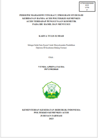 Image of PERSEPSI MAHASISWI TINGKAT 2 PROGRAM STUDI D-III KEBIDANAN BANDA ACEH POLTEKKES KEMENKES ACEH TERHADAP PENGGUNAAN KOSMETIK PADA IBU HAMIL DAN MENYUSUI