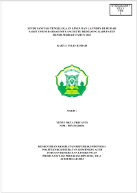 Image of STUDI SANITASI PENGELOLAAN LINEN DAN LAUNDRY DI RUMAH SAKIT UMUM DAERAH MUYANG KUTE REDELONG KABUPATEN BENER MERIAH TAHUN 2023