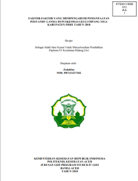 Image of FAKTOR-FAKTOR YANG MEMPENGARUHI PEMANFAATAN POSYANDU LANSIA DI PUSKESMAS GEULUMPANG TIGA 
KABUPATEN PIDIE TAHUN 2018